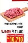 Promo Harga Daging Giling Sapi Spesial per 100 gr - Hypermart