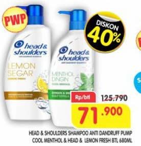Promo Harga Head & Shoulders Shampoo Lemon Fresh, Cool Menthol 680 ml - Superindo