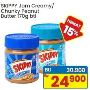 Promo Harga Skippy Peanut Butter Creamy, Chunky 170 gr - Indomaret