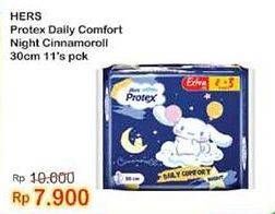 Promo Harga Hers Protex Comfort Night Wing 30cm 11 pcs - Indomaret