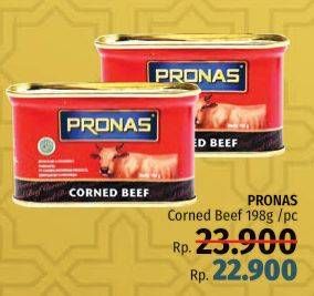 Promo Harga PRONAS Corned Beef 198 gr - LotteMart