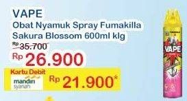 Promo Harga FUMAKILLA VAPE Aerosol Sakura Blossom 600 ml - Indomaret