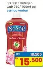 Promo Harga Sosoft Deterjen Cair All Variants 700 ml - Indomaret