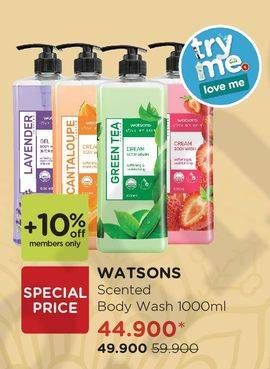 Promo Harga WATSONS Scented Body Wash 1 ltr - Watsons