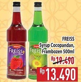 Promo Harga FREISS Syrup Cocopandan, Frambozen 500 ml - Hypermart