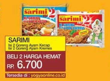 Promo Harga Sarimi Mi Goreng Isi 2 Ayam Kecap, Ayam Kremess 125 gr - Yogya