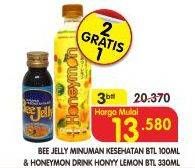 Promo Harga BEE JELLY Jus Madu 100ml/HONEYMON Honey Lemon Drink 330ml  - Superindo