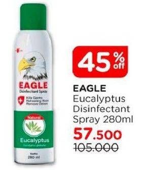 Promo Harga Cap Lang Eagle Eucalyptus Disinfectant Spray 280 ml - Watsons