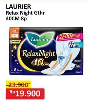 Promo Harga Laurier Relax Night Gathers 40cm 8 pcs - Alfamart