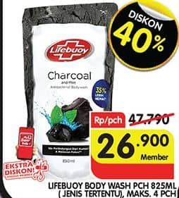 Promo Harga Lifebuoy Body Wash Charcoal And Mint 850 ml - Superindo