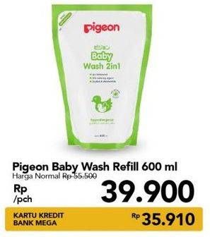 Promo Harga PIGEON Baby Wash 2 in 1 600 ml - Carrefour