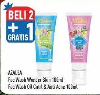 Promo Harga AZALEA Gentle Facial Wash Oil Control Anti Acne, Wonder Skin 100 ml - Hypermart
