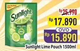 Promo Harga Sunlight Pencuci Piring Jeruk Nipis 100 1500 ml - Hypermart