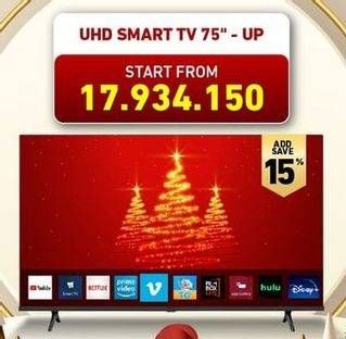 Promo Harga UHD Smart TV 75" - Up  - Electronic City