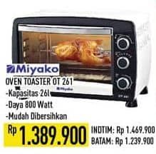 Promo Harga Miyako OT-261 Oven Toaster 26L 860 Watt 26000 ml - Hypermart