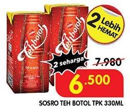 Promo Harga Sosro Teh Botol 330 ml - Superindo