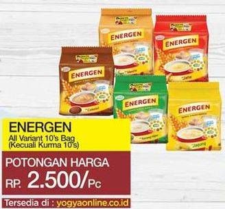 Promo Harga ENERGEN Cereal Instant Kecuali Kurma per 10 sachet 30 gr - Yogya