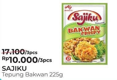 Promo Harga Ajinomoto Sajiku Tepung Bakwan Crispy per 3 pcs 225 gr - Alfamart