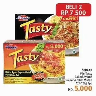 Promo Harga SEDAAP Tasty Bakmi Ayam Geprek Matah, Sambal Matah per 2 box 124 gr - LotteMart