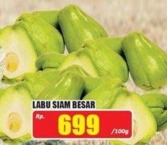 Promo Harga Labu Siam Besar per 100 gr - Hari Hari