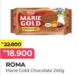 Promo Harga ROMA Marie Gold Chocolate 240 gr - Alfamart