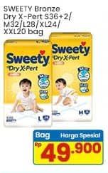 Promo Harga Sweety Bronze Pants Dry X-Pert S36+2, M32, L28, XL24, XXL20 20 pcs - Indomaret