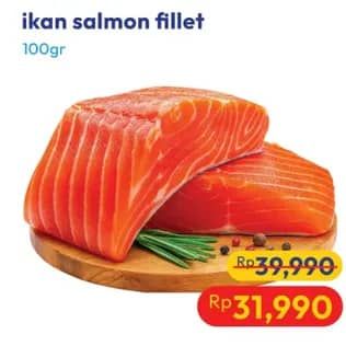 Promo Harga Salmon Fillet per 100 gr - Hypermart