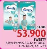 Promo Harga Sweety Silver Pants M28, M30, S32, S36, XL24, XXL22, L26 22 pcs - Alfamidi