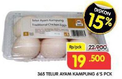 Promo Harga 365 Telur Ayam Kampung 6 pcs - Superindo