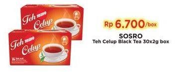 Promo Harga Sosro Teh Celup Black Tea 30 pcs - Indomaret