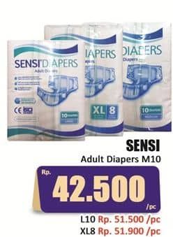 Promo Harga Sensi Diapers M10 10 pcs - Hari Hari