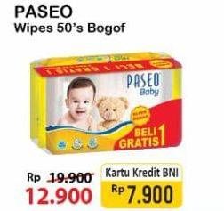 Promo Harga PASEO Baby Wipes per 2 pcs 50 sheet - Alfamart