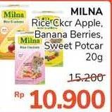 Promo Harga MILNA Rice Crackers Apple Orange, Banana Berries, Sweet Potato Carrot 5 pcs - Alfamidi