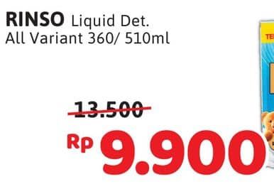 Promo Harga Rinso Liquid Detergent All Variants 360 ml - Alfamidi