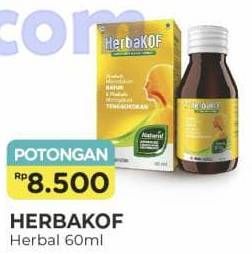 Promo Harga Herbakof Sirup Obat Batuk Herbal 60 ml - Alfamart