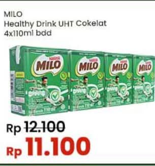 Promo Harga Milo Susu UHT per 4 box 110 ml - Indomaret