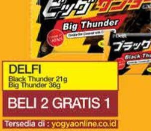 Promo Harga DELFI Thunder Big, Black 21 gr - Yogya