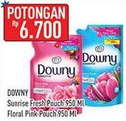 Promo Harga Downy Pewangi Pakaian Sunrise Fresh, Floral Pink 900 ml - Hypermart