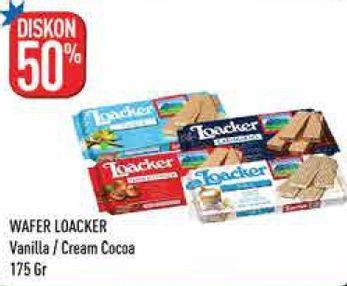 Promo Harga LOACKER Wafer Vanila, Cocoa Milk 175 gr - Hypermart