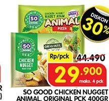 Promo Harga SO GOOD Chicken Nugget Animal, Original 400 gr - Superindo