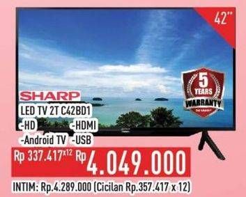 Promo Harga Sharp 2T-C42BD1i | LED TV 42"  - Hypermart