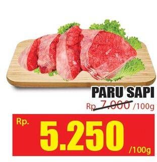 Promo Harga Paru Sapi per 100 gr - Hari Hari