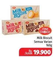 Promo Harga FINE CHOICE Milk Biscuit All Variants 160 gr - Lotte Grosir