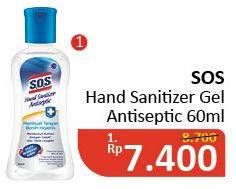 Promo Harga SOS Hand Sanitizer 60 ml - Alfamidi