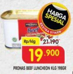 Promo Harga PRONAS Daging Sapi Luncheon 198 gr - Superindo