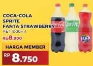 Promo Harga Coca Cola, Fanta, Sprite 1000 ml  - Yogya