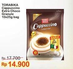 Promo Harga Torabika Cappuccino Extra Choco Granule per 10 sachet 25 gr - Indomaret