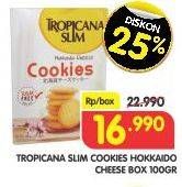 Promo Harga TROPICANA SLIM Cookies Hokkaido Cheese 100 gr - Superindo