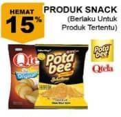 Promo Harga POTABEE Snack Potato Chips/QTELA Keripik Singkong  - Giant
