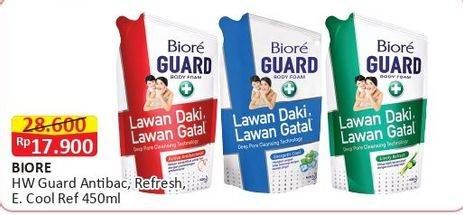 Promo Harga BIORE Guard Body Foam Active Antibacterial, Lively Refresh, Energetic Cool 450 ml - Alfamart